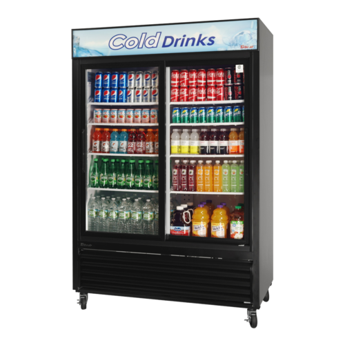 Product image #1 for Turbo Air TGM-48R(B)-N Two-Section Sliding Glass Door Refrigerated Merchandiser, 44 Cu. Ft., Bottom-Mount Compressor