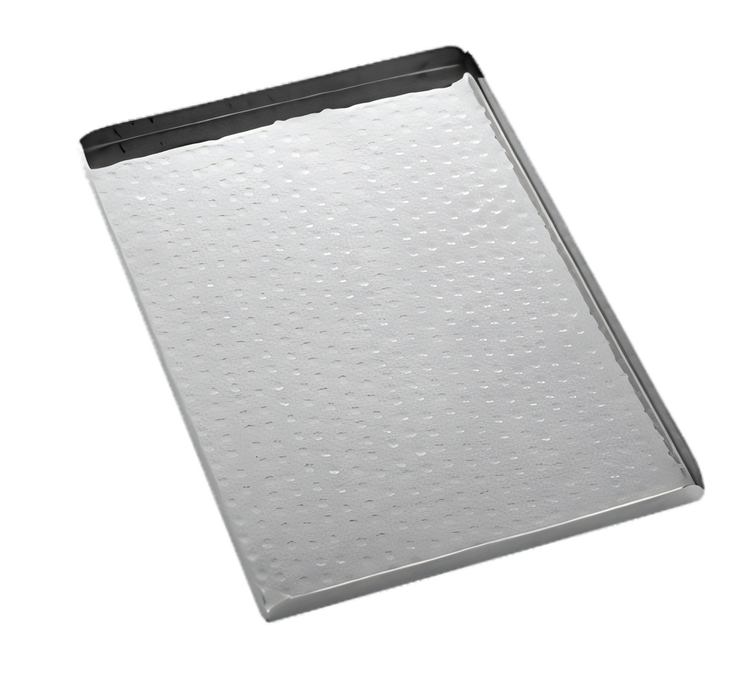 Product image #1 for American Metalcraft HMST12 Heavy-Duty Rectangular Stainless Steel Hammered Serving Tray