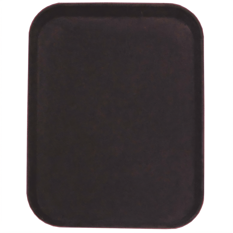 Product image #1 for 18 x 14 Inch Brown ABS Rectangular Non-Slip Serving Tray