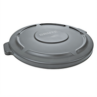 BRUTE 55-Gallon Gray Heavy-Duty Plastic Trash Can Lid, Fits 2655 Container