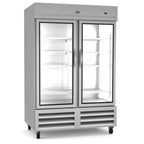 Thumbnail image #1 for Kelvinator Commercial KCHRI54R2GDR 54-Inch Two-Section Glass Door Reach-In Refrigerator, 49 Cu. Ft., Bottom-Mount Refrigeration