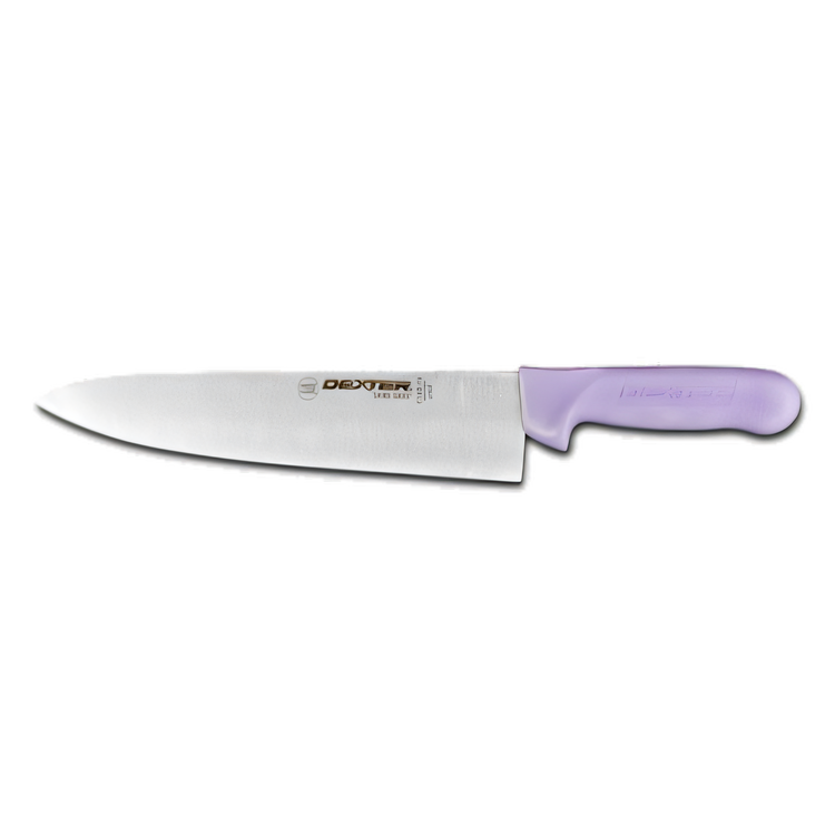 Product image #1 for Dexter Russell Sani-Safe 10-Inch Stamped Chef's Knife, High-Carbon Stainless Steel, Purple Polypropylene Handle