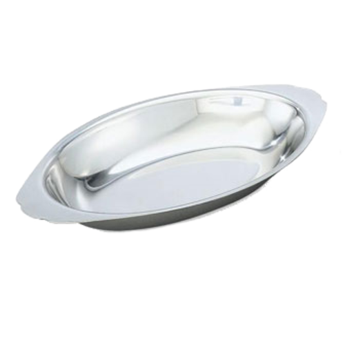 Product image #1 for Vollrath 8 oz Oval Mirror-Finish Stainless Steel Au Gratin Dish