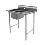 Thumbnail image #1 for Eagle Group 412-16-1-18R-X Single-Compartment 430 Stainless Steel Floor Sink with 18-Inch Right Drainboard, 16 x 20 x 10-1/2-Inch Bowl