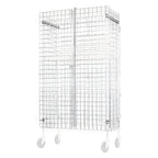 Thumbnail image #1 for Winco VCG-2460 Chrome-Plated Wire Security Cage Set, 24 x 60 x 63 in, Side-Hinged