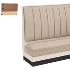 Thumbnail image #1 for ATSMFG ATS AT&S-ASWB-LXL48-6CH GR8 Alex Laminate Wall Booth, 48" high, 6-channel back, Laminate Trim, removable sinuous spring double-stitch seat