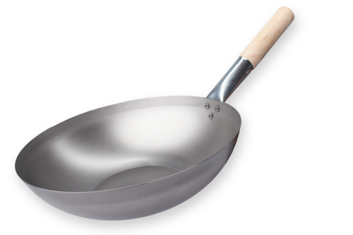Product image #1 for Crestware 14-Inch Flat Bottom Carbon Steel Wok Pan
