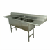 Thumbnail image #1 for Advance Tabco Special Value Series 3-Compartment Fabricated Sink with Left and Right Drainboards, 102-Inch Overall