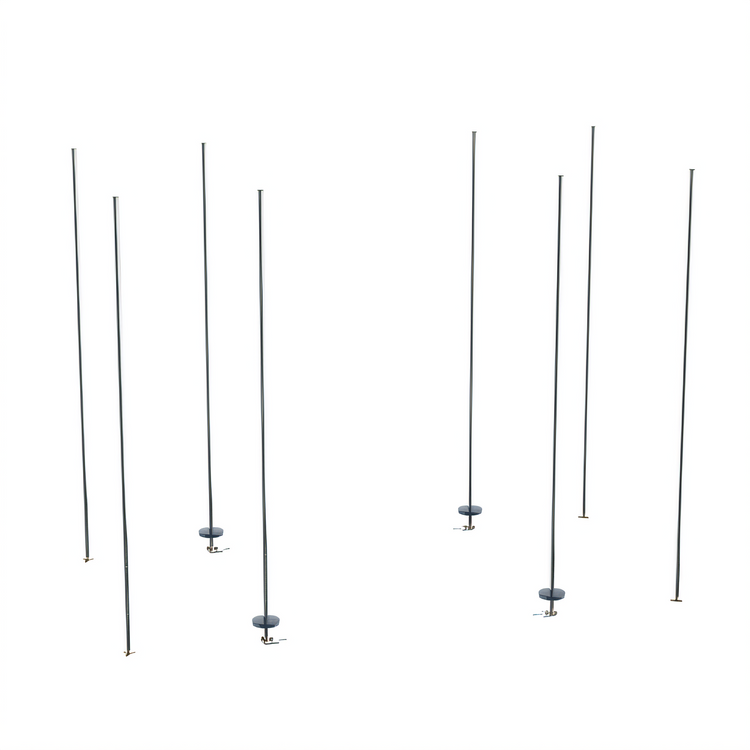 Product image #1 for Metro qwikTRAK High-Density Track Shelving Stationary End Unit Kit, Chrome-Plated, 74-Inch Posts