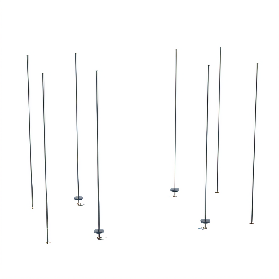 Product image #1 for Metro qwikTRAK High-Density Track Shelving Stationary End Unit Kit, Chrome-Plated, 74-Inch Posts