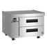 Thumbnail image #1 for Steelheart 36-1/2-Inch Two-Drawer Stainless Steel Refrigerated Equipment Stand, Self-Contained Side-Mounted Refrigeration