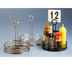 Thumbnail image #1 for Birdnest Round Wire Condiment Rack with Center Handle and Table Number Slot