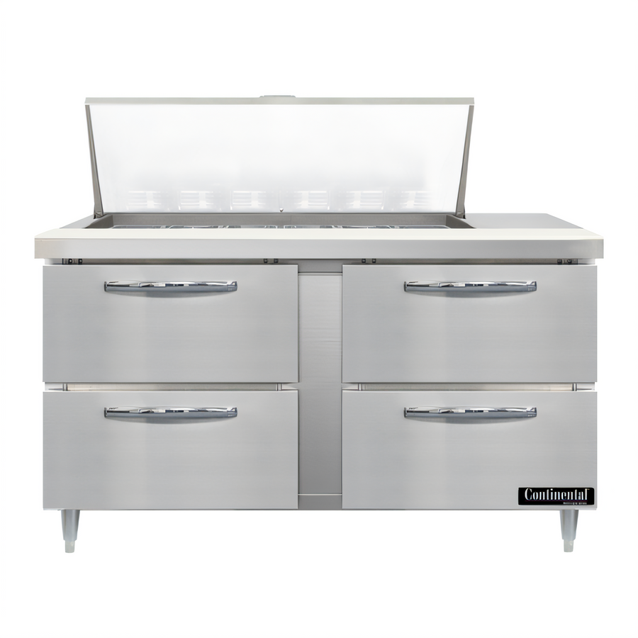 Product image #1 for Continental Refrigerator D60N18M-D Designer Line 60" Mighty Top Sandwich Unit with 4 Drawers