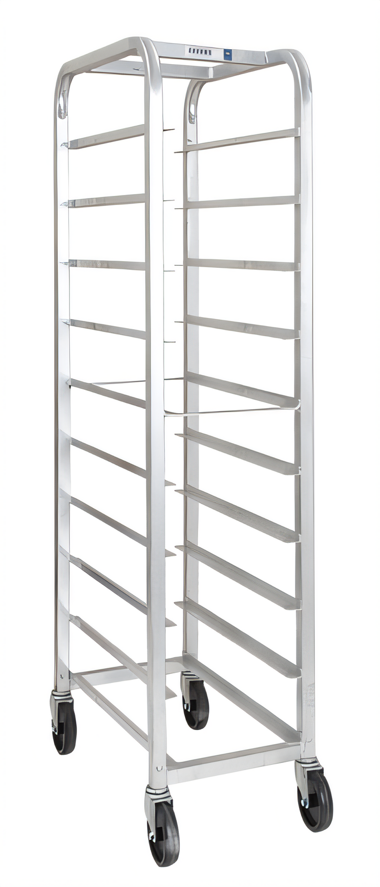 Product image #2 for Lifetime Tough Extra Heavy-Duty End-Load Aluminum Platter Rack with 5-Inch Swivel Casters, 10-Platter Capacity, 70-Inch Tall