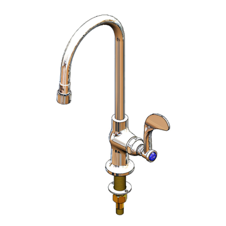 Product image #1 for T&S Brass B-0305-VR4 Single Pantry Deck-Mount Faucet with Rigid Vandal-Resistant Gooseneck Spout, Low Lead