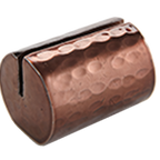 Thumbnail image #1 for American Metalcraft BHCHL1 Copper Hammered Cylinder Tabletop Menu Card Holder Case of 144