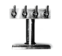 Eagle Spec-Bar Brass 5-Faucet Countertop Beverage Dispenser with Drip Tray