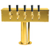 Thumbnail image #1 for Micro Matic T Style Countertop 5-Faucet Glycol-Cooled Draft Beer Tower, PVD Brass Finish