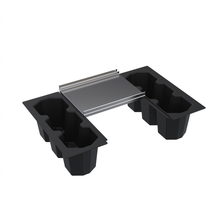 Product image #1 for 24" x 19" Underbar Ice Bin Partial Cover with 2 Plastic Bottle Wells