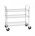Thumbnail image #2 for Olympic 3-Shelf Utility Bus Cart, 18 x 36 Inches, 900 lb. Capacity, Chromate Finish