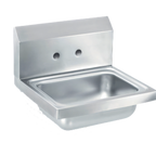 Thumbnail image #1 for Vollrath 141-0C Wall-Mounted 304 Stainless Steel Hand Sink with Strainer, 17 x 15 Inches, 5-1/2-Inch Bowl, 2-Hole, Faucet Not Included