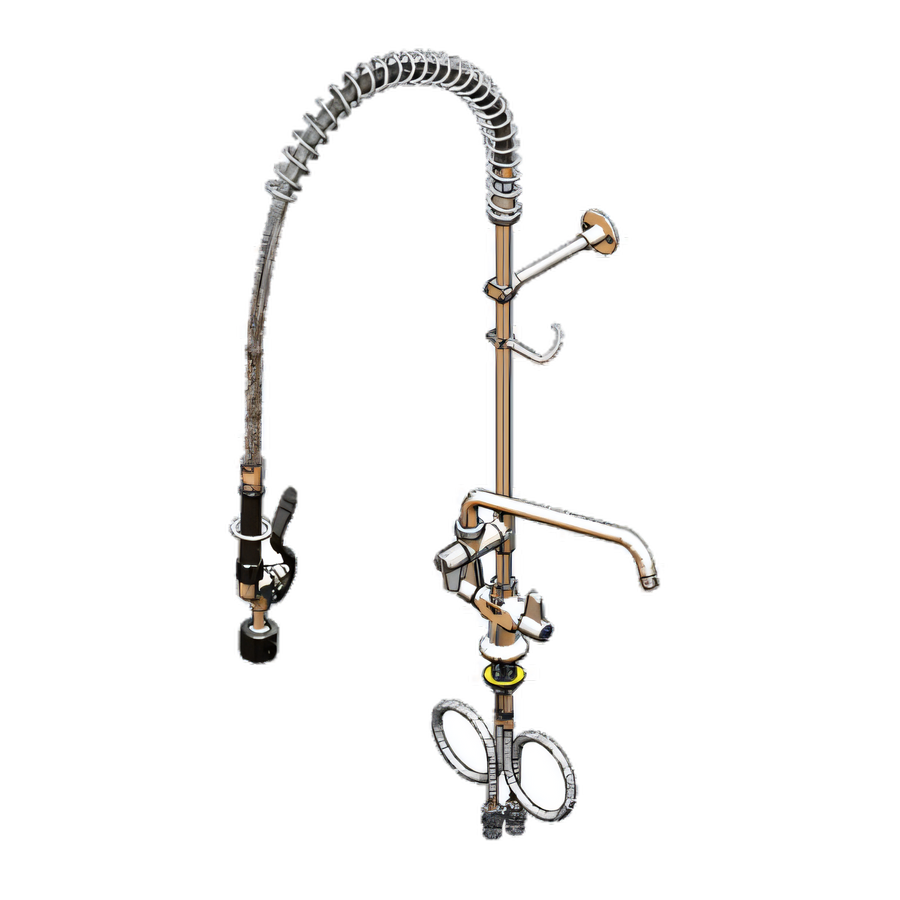 Product image #1 for equip Low-Flow Single Hole Deck Mount Pre-Rinse Unit with Add-On Faucet and 12" Swing Nozzle