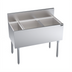 Thumbnail image #1 for Krowne Royal Series 38-Inch Underbar Speed Multi-Station Bar Ice Bin with Right-Side 30-Inch Ice Bin and 8-Inch Insulated Bottle Well