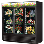Thumbnail image #1 for True Mfg. - General Foodservice GDM-69FC-HC-LD Three-Section Refrigerated Floral Merchandiser with Sliding Glass Doors and LED Lighting