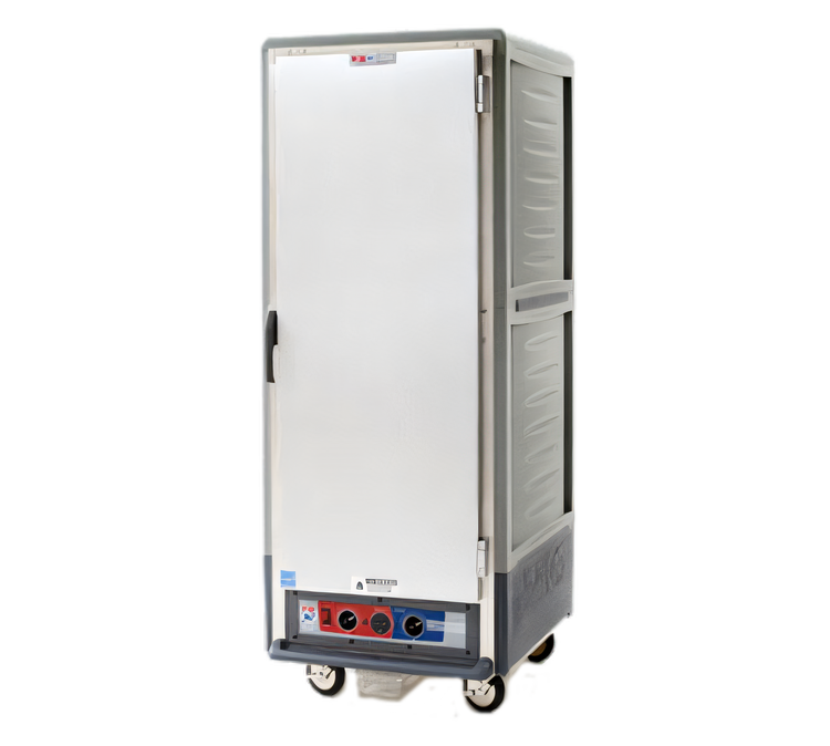 Product image #1 for Metro C5 3 Series Full-Height Mobile Heated Holding Cabinet with Gray Insulation Armour, Solid Door, and Lip Load Slides