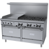 Thumbnail image #1 for Garland GFE Starfire Pro Series 60-Inch Gas Restaurant Range with 6 Open Burners, 24-Inch Thermostatic Griddle, and 2 Convection Ovens