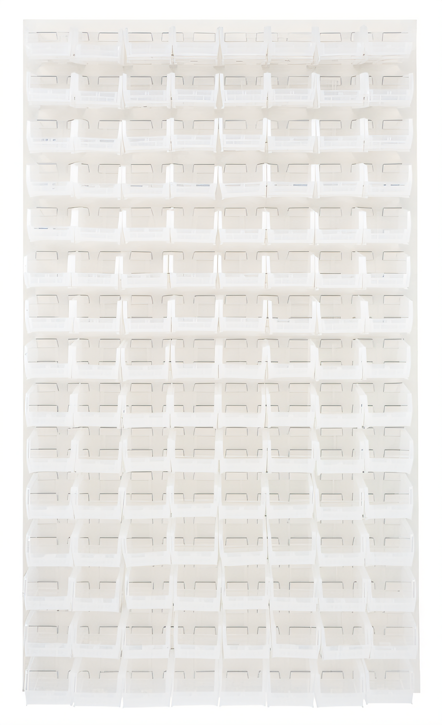 Product image #1 for Quantum Wall-Mounted Louvered Panel Starter Unit with 120 Clear Bins, 36 x 8 x 61 Inches