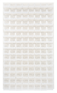 Quantum Wall-Mounted Louvered Panel Starter Unit with 120 Clear Bins, 36 x 8 x 61 Inches