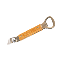 Deluxe 4-1/2 Inch Tempered Stainless Steel Bottle/Can Opener with Hardwood Handle