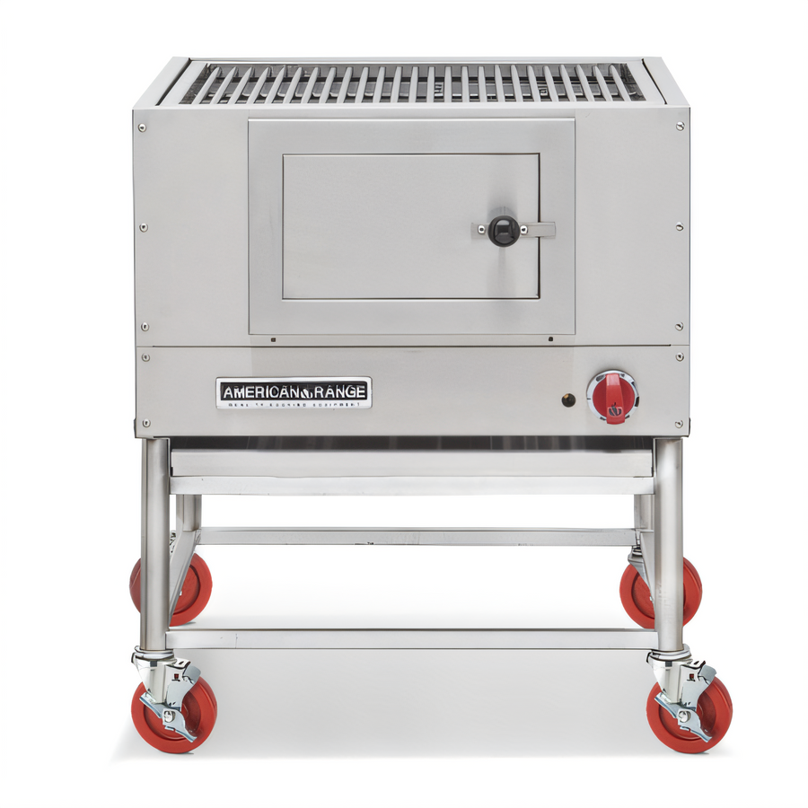 Product image #1 for American Range 48-Inch Wood/Charcoal Floor Model Charbroiler with Gas Log Lighter