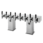 Thumbnail image #1 for Perlick Corporation 4006-10BPC2 10-Faucet Extra-High Countertop Bridge Tee Draft Beer Tower, Glycol-Cooled, Polished Chrome