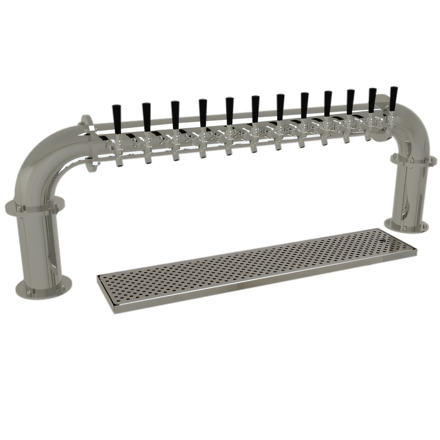 Product image #1 for Countertop Air-Cooled 12-Faucet Pipe Pass-Thru Draft Dispensing Tower
