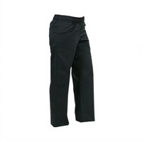 Mercer Culinary Genesis Women's Black Cotton Twill Chef Pants, Medium