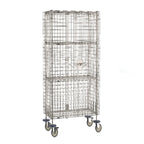 Thumbnail image #1 for Metro Super Erecta SEC33S-SD-2SE Mobile Stainless Steel Security Cage, 40-3/4 x 21-1/2 x 62 Inches, 2 Intermediate Shelves