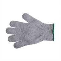 MercerMax Medium Cut Resistant Glove, ANSI A7, Ambidextrous, Gray/Green