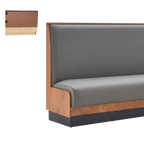 Thumbnail image #1 for ATSMFG ATS AT&S-ASWB-KR42-P GR7 Karender Wall Booth, 42" high, Plain back, Upholstery and foam fitted over a computer-cut cabinet-grade plywood