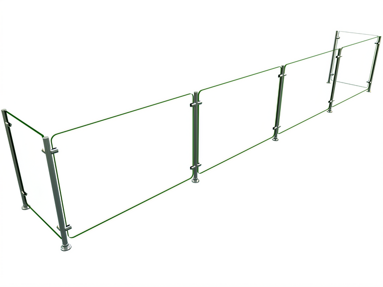 Product image #1 for Hatco Flav-R-Shield EP5 Single-Sided Full-Service Pass-Over Sneeze Guard, 144" W x 18" D x 25" H