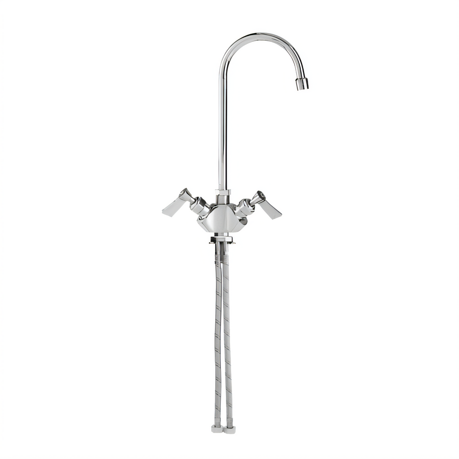 Product image #1 for Fisher 52892 Deck-Mount Single-Hole Dual-Control Manual Faucet with 6-Inch Gooseneck Spout