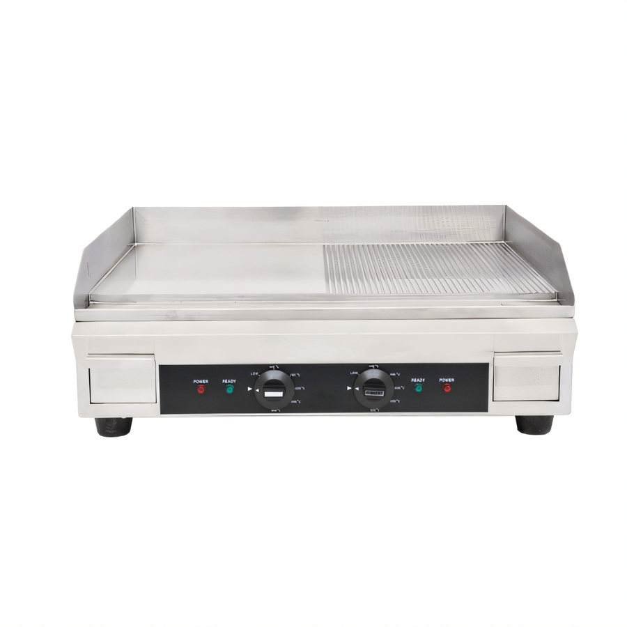 Product image #1 for Omcan USA 24-Inch Countertop Electric Griddle with Half Ribbed/Half Smooth Surface
