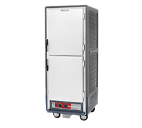 Metro C5 3 Series Full-Height Moisture Heated Holding and Proofing Cabinet with Dutch Insulated Aluminum Doors, Gray