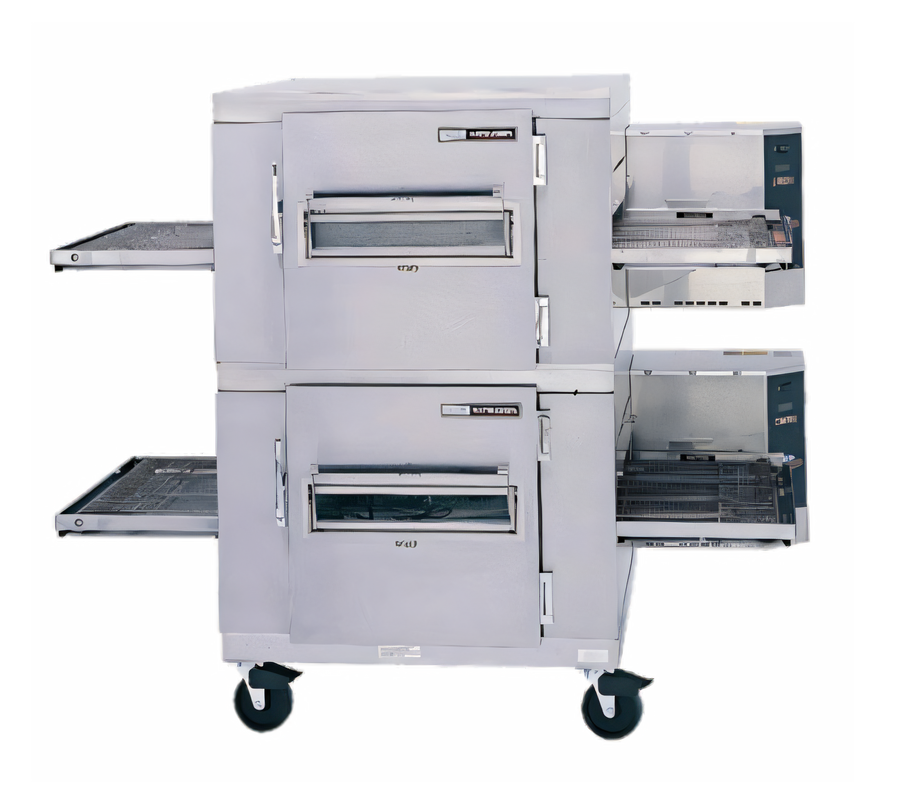 Product image #1 for Lincoln Impinger I 1400 Series Double-Stack Gas Conveyor Pizza Oven Package with FastBake Technology