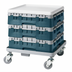 Thumbnail image #2 for Cambro Camrack Full Size Teal Dishwasher Base Rack with 1 Soft Gray Extender, 1-Compartment