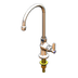 Thumbnail image #1 for T&S Brass Single Pantry Faucet, Single-Hole Deck Mount, 5-3/4-Inch Swivel Gooseneck, Quarter-Turn Lever