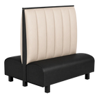 Thumbnail image #1 for ATSMFG ATS AT&S-AD-K48-6CH GR8 Kevin Standard Booth, double, 48" long x 48" high, 6-channel back, removable sinuous spring seat with connecting