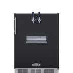 Thumbnail image #1 for Summit Commercial Summit Appliance SBC58BFRTP Built-In Front-Tap Beer Kegerator, Dual Tap, 5.3 Cu. Ft., Black