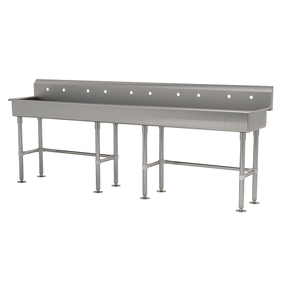 Product image #1 for Advance Tabco ADA Freestanding Multiwash Hand Wash Sink, 100 Inches, 5 Faucet Hole Sets